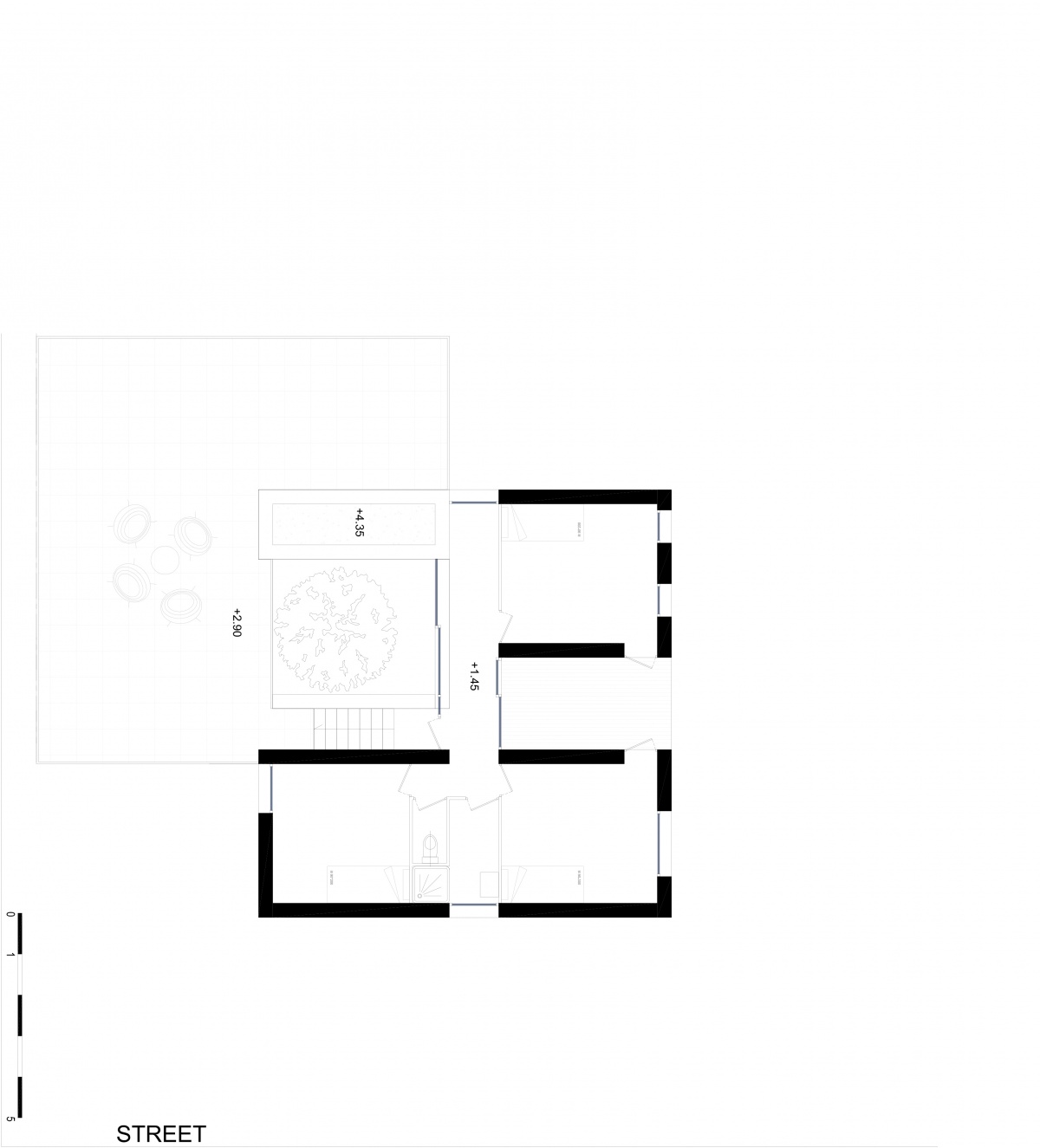Projet de maison contemporaine � Patio en Roumanie // Promoteur priv� : AXX_DUM_PLANS MAISON 2-R+1