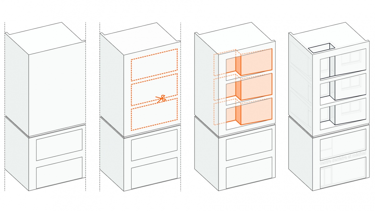 Transformation d'un centre m�dical + 8 logements - Gagny : Gagny_centre medical et logements_Schemas
