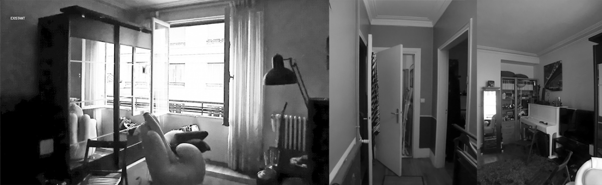 R�novation d'appartement - Paris 17�me : 02-Paris 17_renovation appartement T1_photo existant