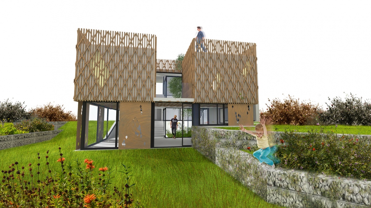 Projet de maison contemporaine � Patio en Roumanie // Promoteur priv�