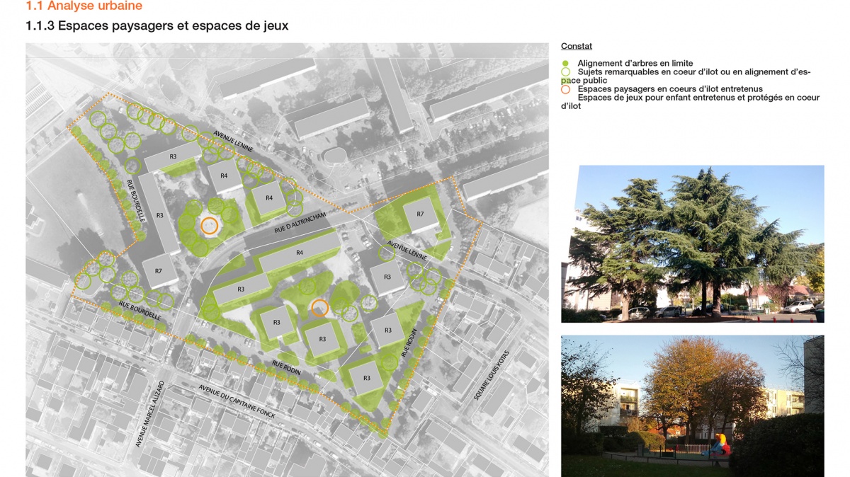 Urbanisme // Diagnostic et �tude de faisabilit� - Le Blanc Mesnil : D04-BMN-Espaces paysagers espaces de jeux