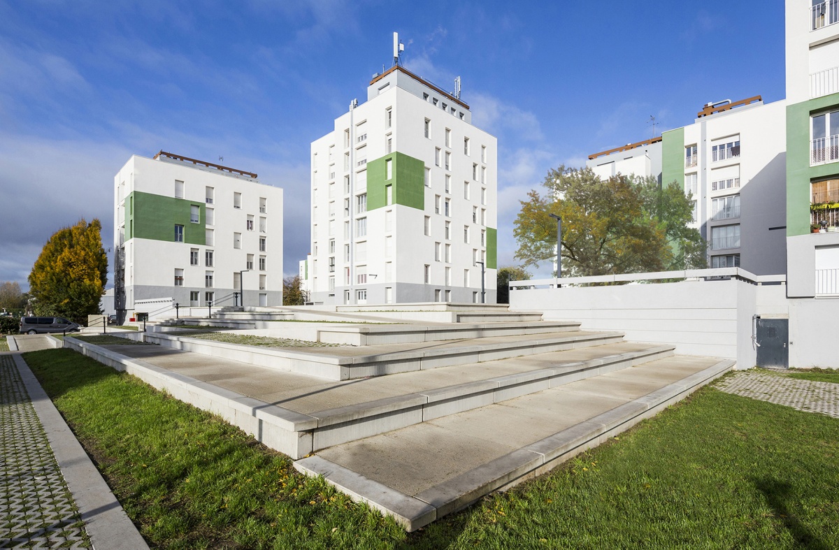R�habilitation de 213 logements sociaux + am�nagement paysager � Vaires-sur-Marne : A42-Vaires-Paul Algis-Gradins 2 Veget