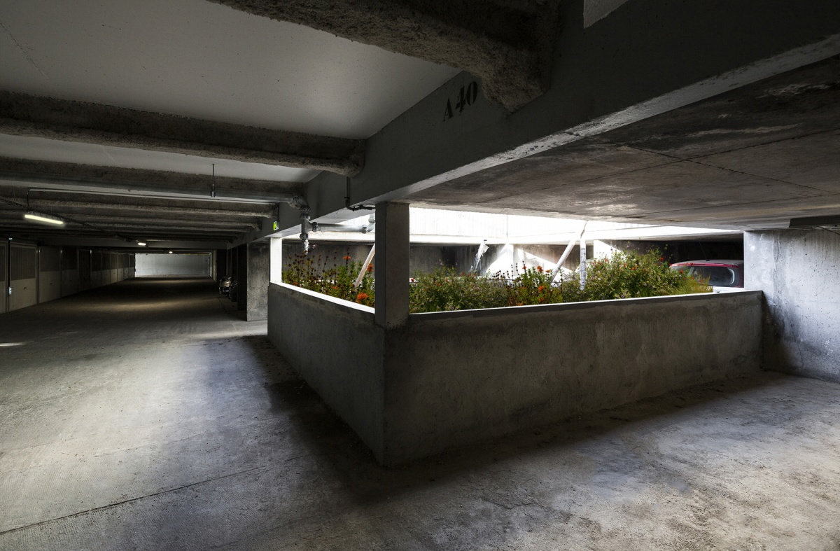 R�habilitation de 213 logements sociaux + am�nagement paysager � Vaires-sur-Marne : A42-Vaires-Paul Algis-Zoom puits de lumiere parking Veget