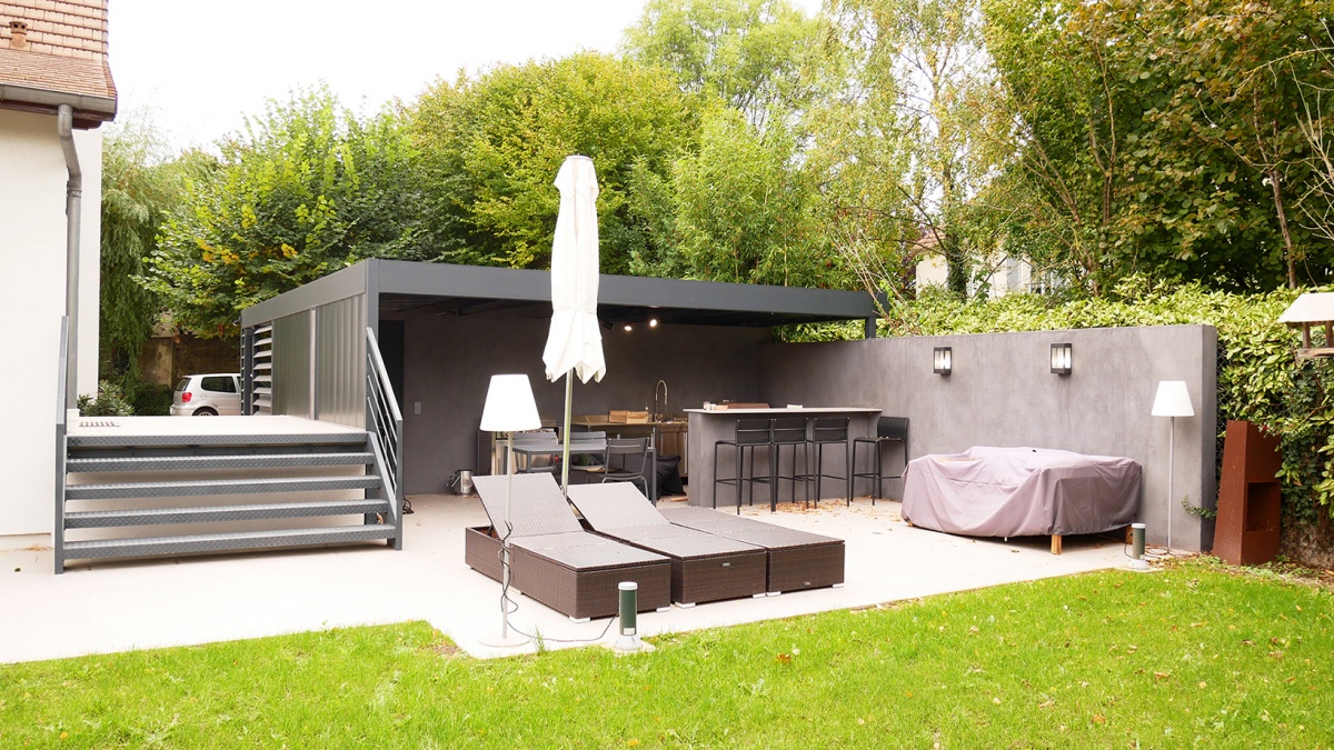 Extension et r�novation d'une maison individuelle - Noisy le Grand : OP_Noisy_Extension renovation maison-ext-cuisine ete.JPG