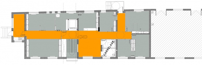 Rnovation d'un Centre technique et d'un Centre mdico-social : niveau de l'tage