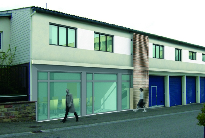 Rnovation d'un Centre technique et d'un Centre mdico-social : Faade sur ue