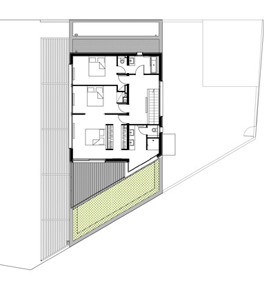 Maison B : Plan du 1er tage