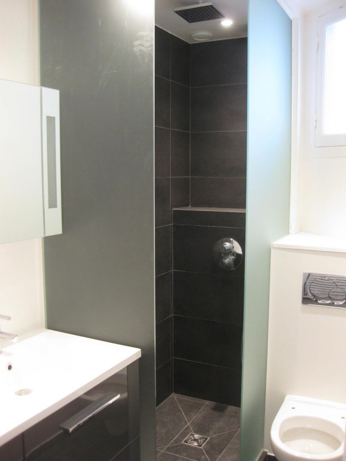 Appartement Paris 14e - 90m� : salle de bain parentale