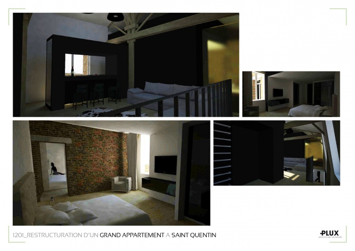 R�novation et extension d'un grand appartement � SAINT QUENTIN (02100) : architecte lille plux am�nagement int�rieur loft studio appartement loft maison design d�coration
