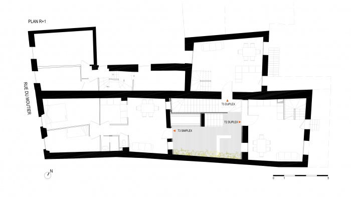 Centre de sant� et 4 logements - Sucy-en-Brie : 05-Sucy en Brie_rehabilitation pole dentaire + logements_plan r1