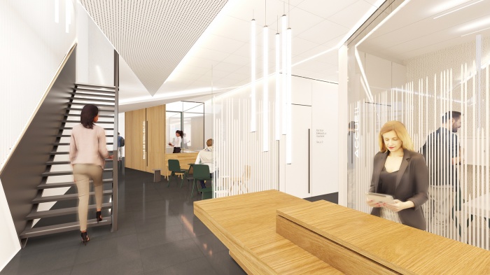 Transformation d'un centre m�dical + 8 logements - Gagny : 17_0106-SCOP-3D-A32-GAG-C#HD-SOL FONCE