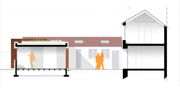 R�novation et extension de maison de ville - Corbeil-Essonnes : A28_COR_COUPE LONG LD