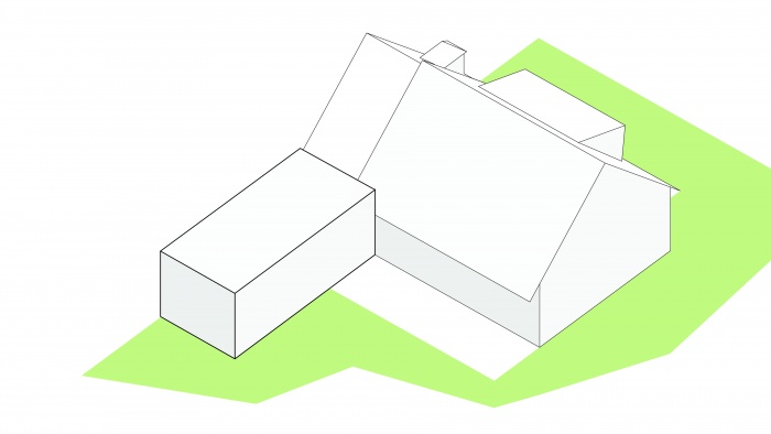 R�novation et extension de maison individuelle - Sainte Genevi�ve des Bois : 03b-Ste Genevieve-Extension maison-Schema extension